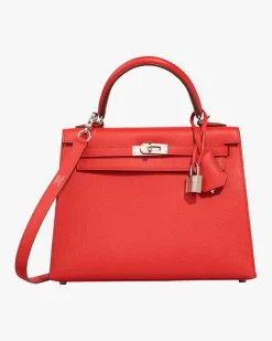 Hermès Vintage Kelly 25 Palladium Tasche