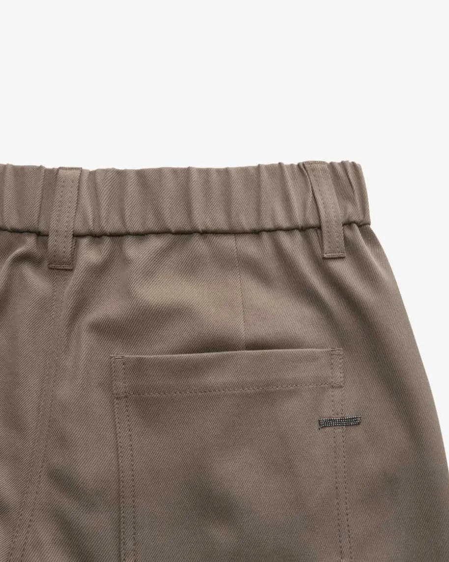 7/8-Hose aus Baumwoll-Mix