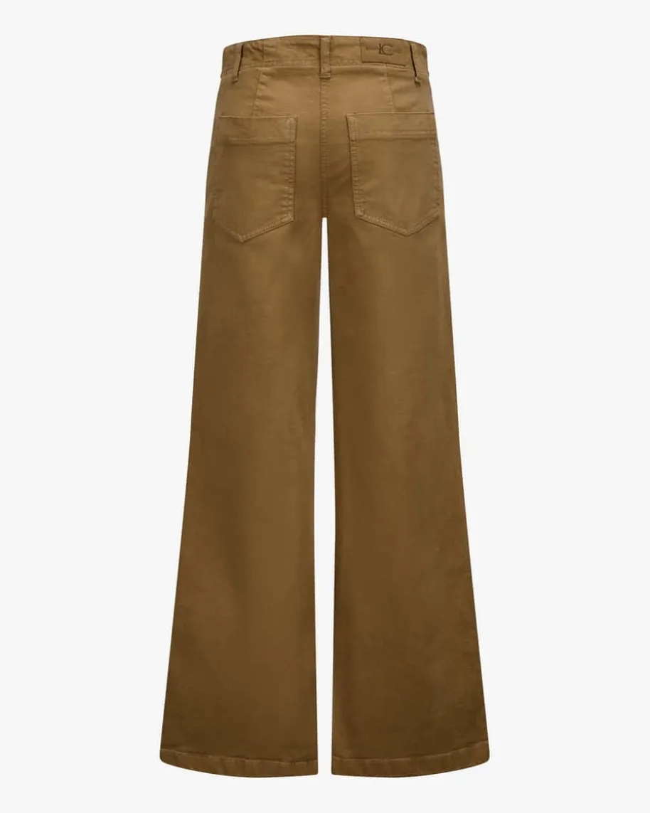 Hose Wide Leg aus Baumwoll-Mix