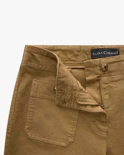 Hose Wide Leg aus Baumwoll-Mix