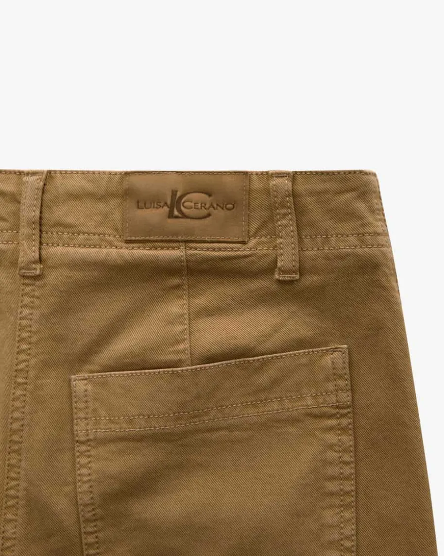 Hose Wide Leg aus Baumwoll-Mix