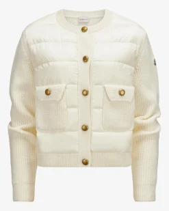 Hybrid-Daunen-Strickjacke