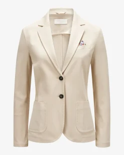 Jersey-Blazer aus Baumwoll-Mix