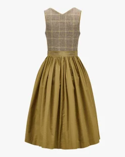 Kathi Tweed Midi-Dirndl mit Seidenschürze