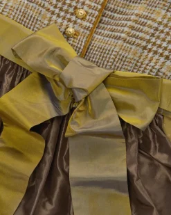 Kathi Tweed Midi-Dirndl mit Seidenschürze