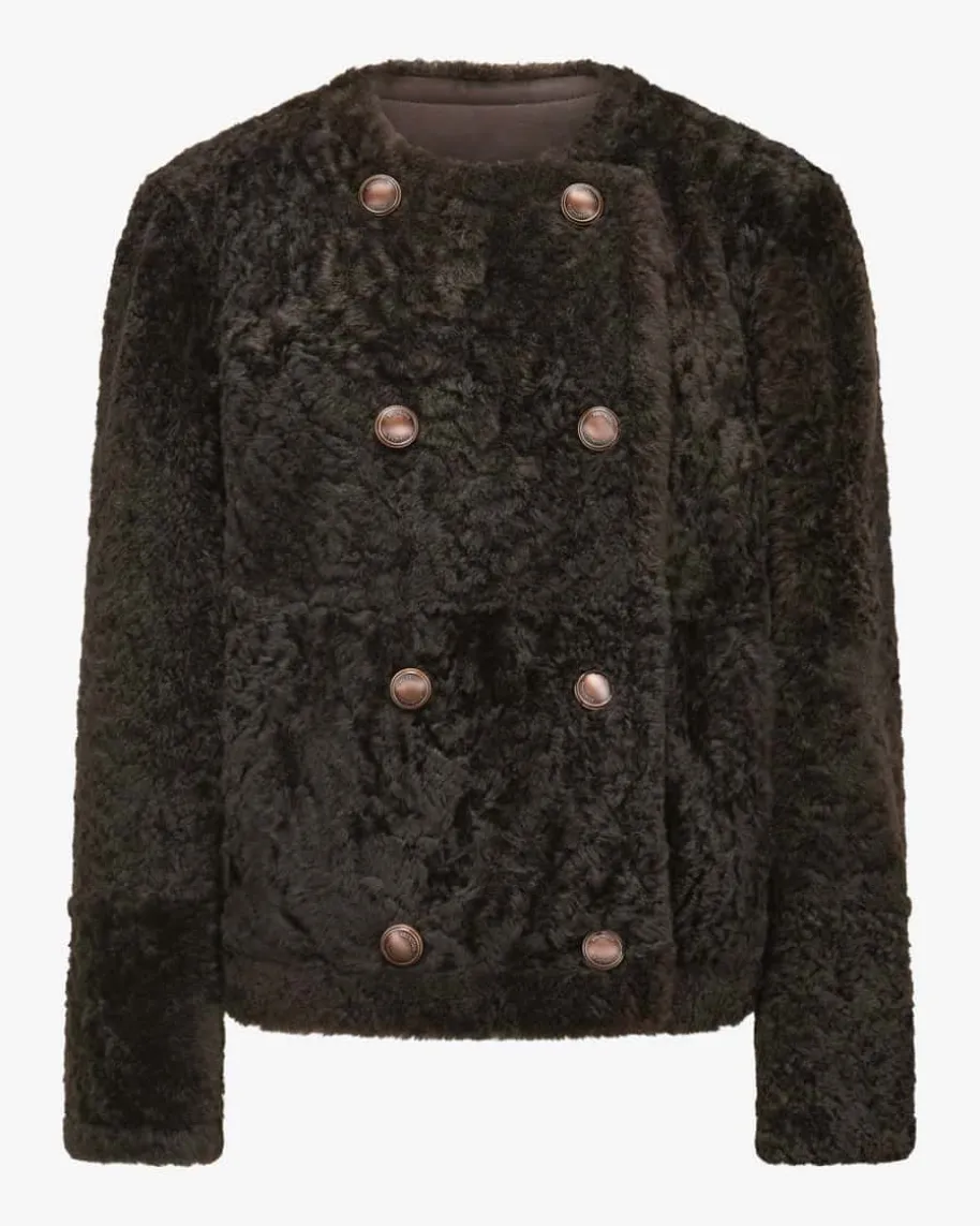 Lammfell-Lederjacke