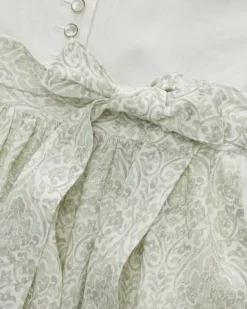 Leinendirndl lang mit Leinenschürze