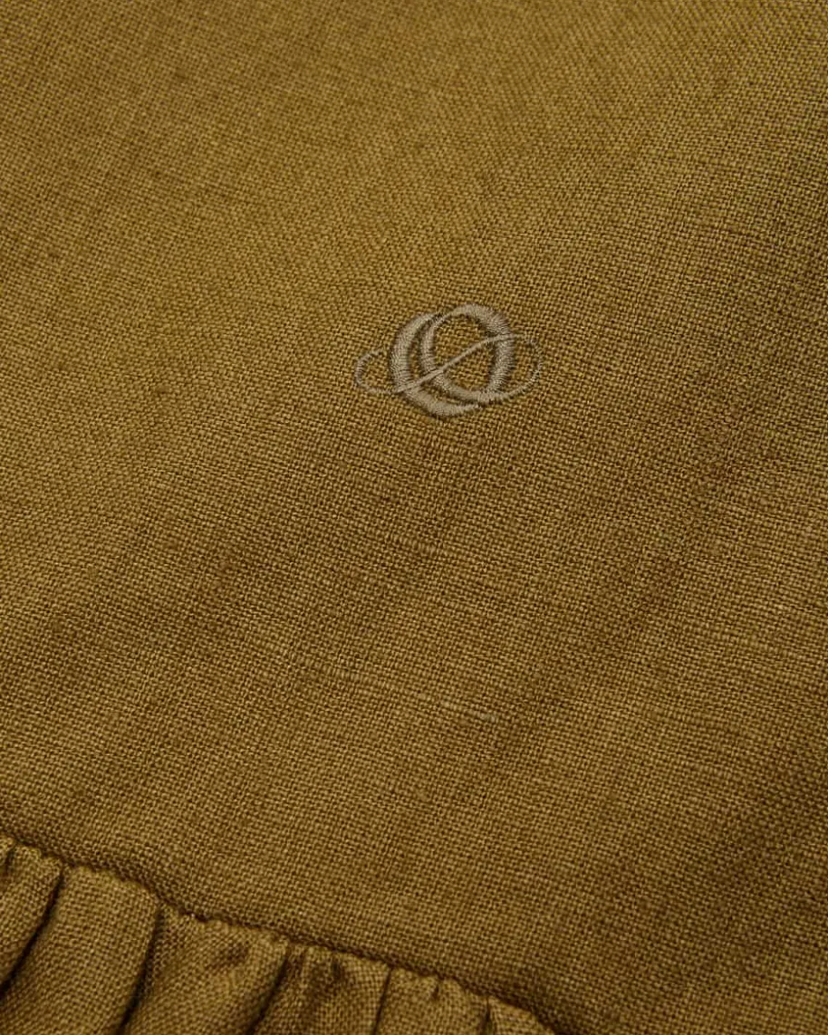 Leinen-Dirndl lang mit Schürze