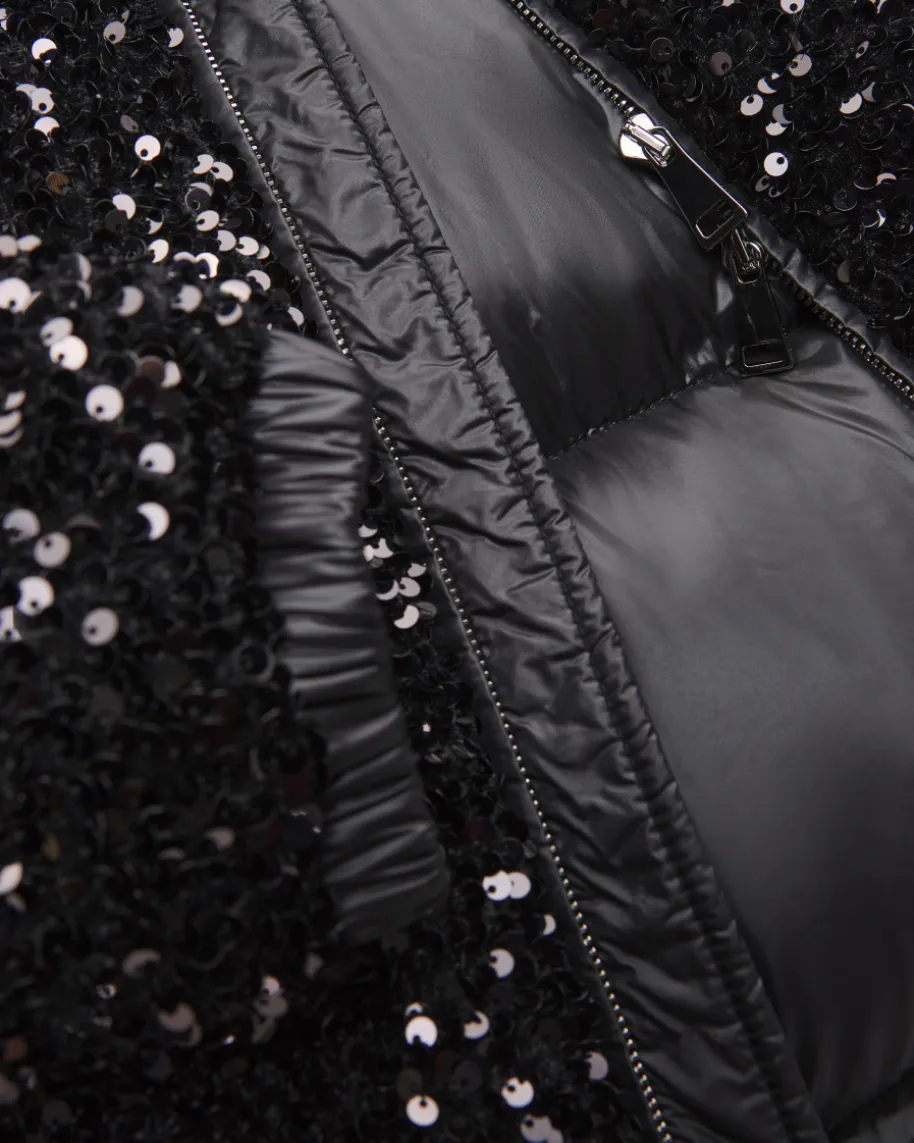 Louvi Pailletten-Daunenjacke