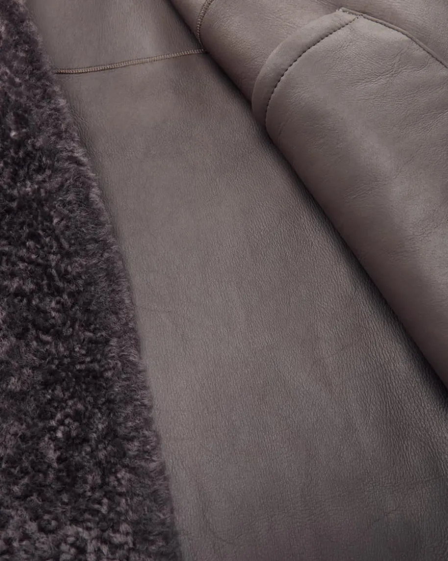 Luceram Wende-Lammfellmantel