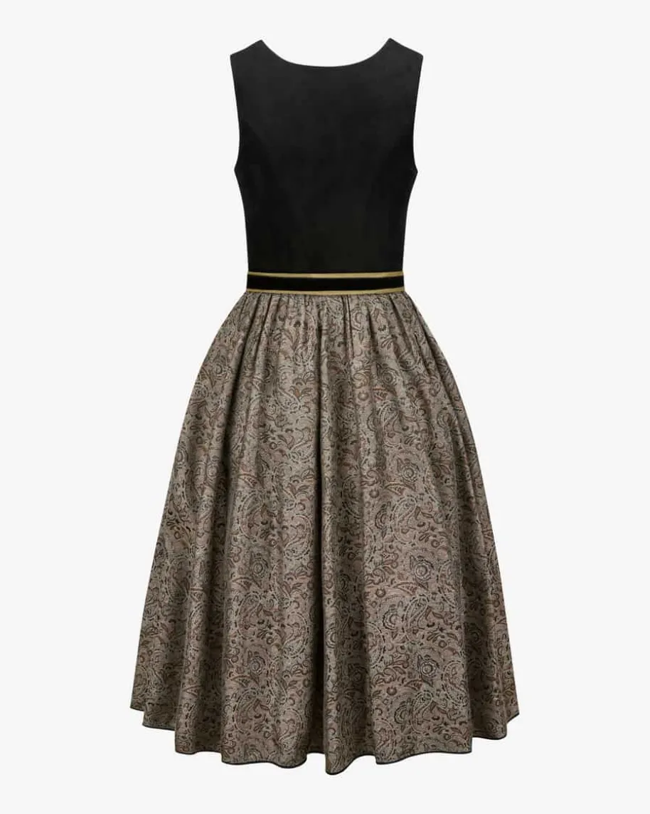 Maliano Leder-Midi-Dirndl mit Schürze