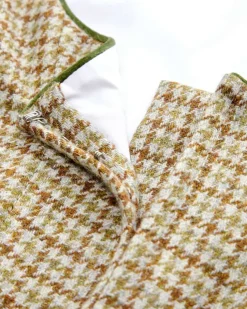 Marie Tweed Dirndl lang mit Seidenschürze