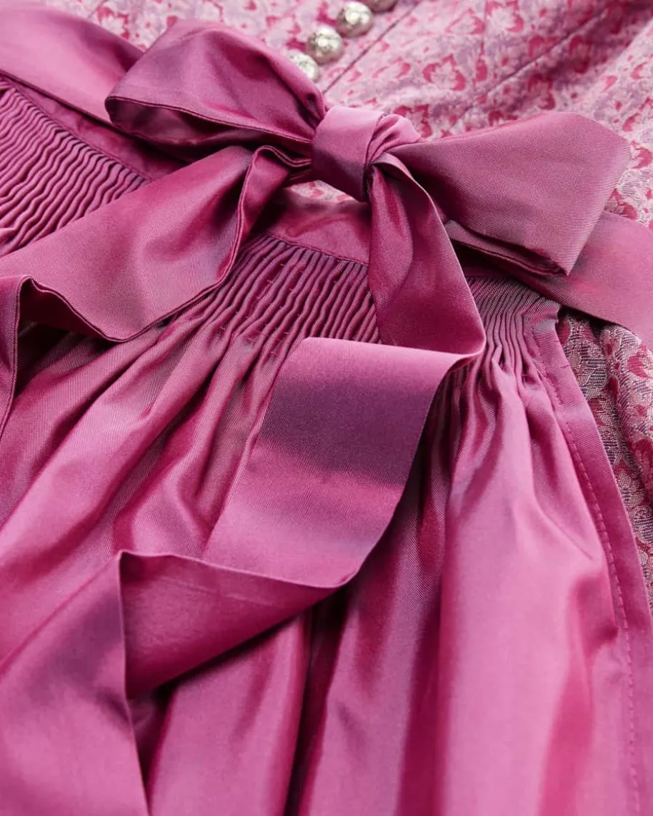 Midi-Dirndl mit Seidenschürze