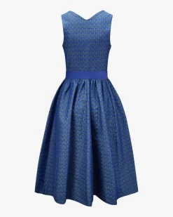 Midi-Dirndl mit Seidenschürze