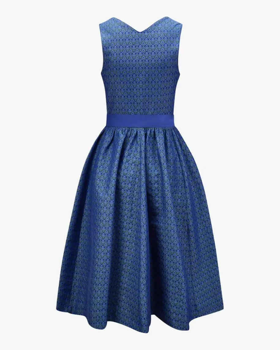 Midi-Dirndl mit Seidenschürze