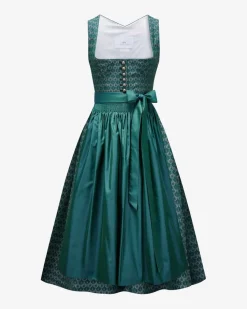 Midi-Dirndl mit Seidenschürze