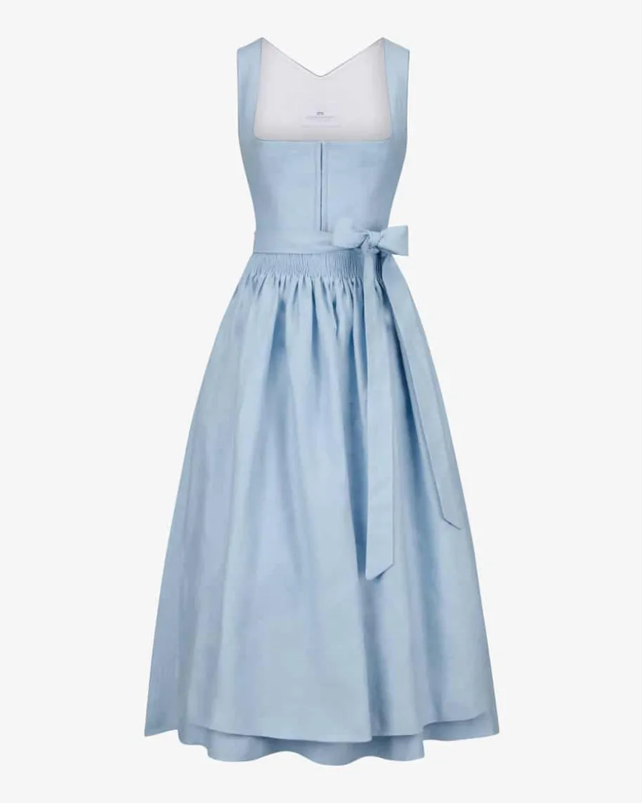 Midi-Leinendirndl mit Leinenschürze