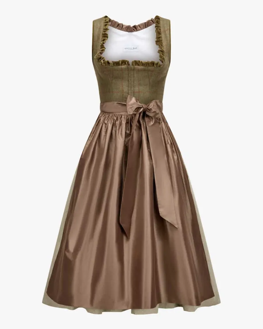 Moni Midi-Dirndl mit Seidenschürze