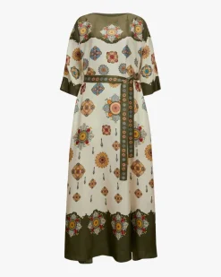 Muumuu Seiden-Kaftankleid