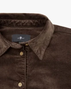 Nina Cord-Hemdbluse Cropped