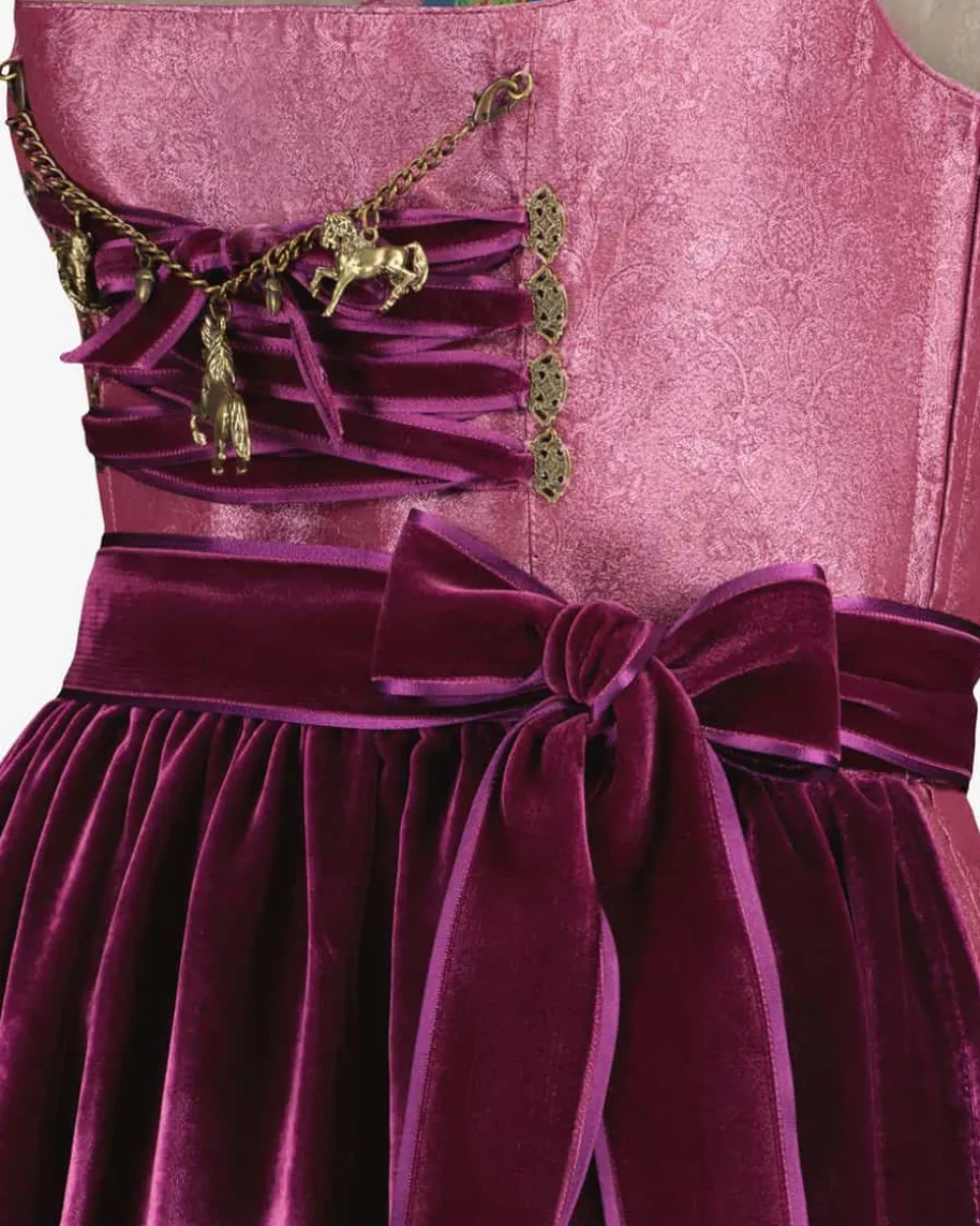 Pferdeherz Dirndl lang mit Samtschürze