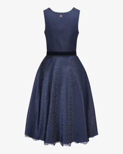 Polarstern Midi-Dirndl mit Seidensamt-Schürze