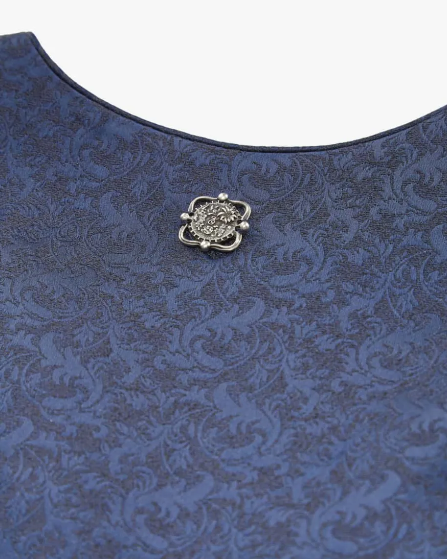 Polarstern Midi-Dirndl mit Seidensamt-Schürze