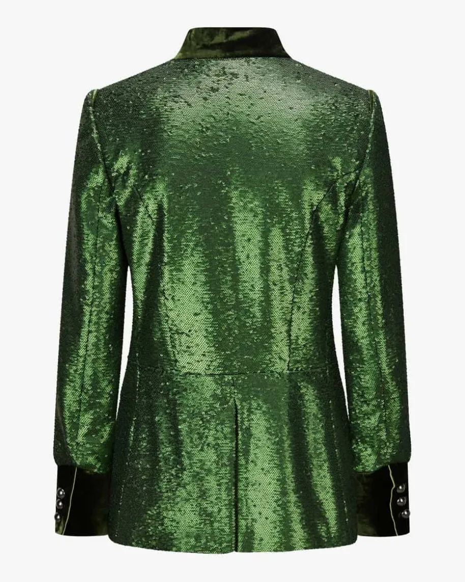 Rosa Trachten-Paillettenjacke