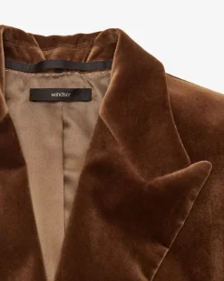 Samtblazer aus Baumwolle