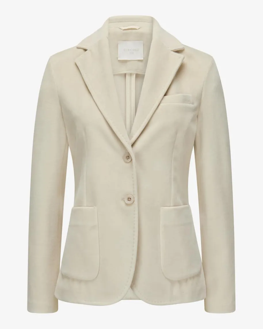 Samtblazer Slim Fit aus Baumwoll-Mix