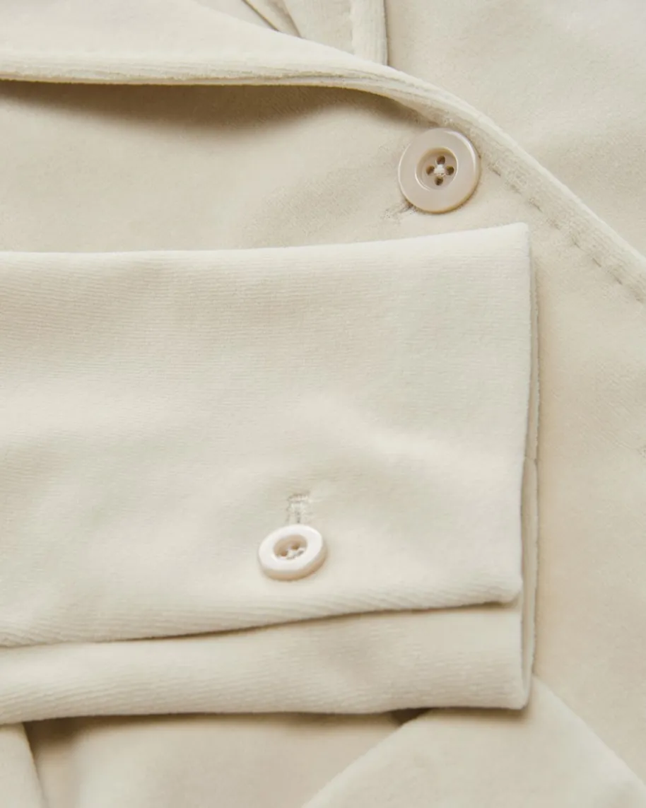 Samtblazer Slim Fit aus Baumwoll-Mix