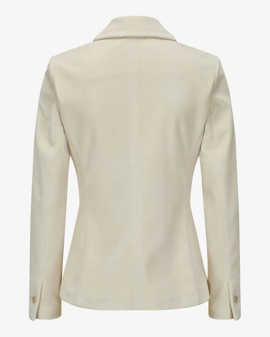Samtblazer Slim Fit aus Baumwoll-Mix