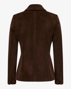 Samtblazer Slim Fit aus Baumwoll-Mix