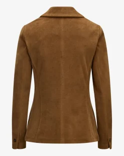 Samtblazer Slim Fit aus Baumwoll-Mix