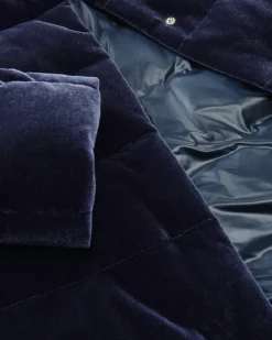 Samt-Daunenjacke