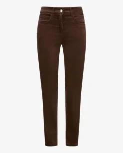 7/8-Samthose aus Baumwoll-Mix