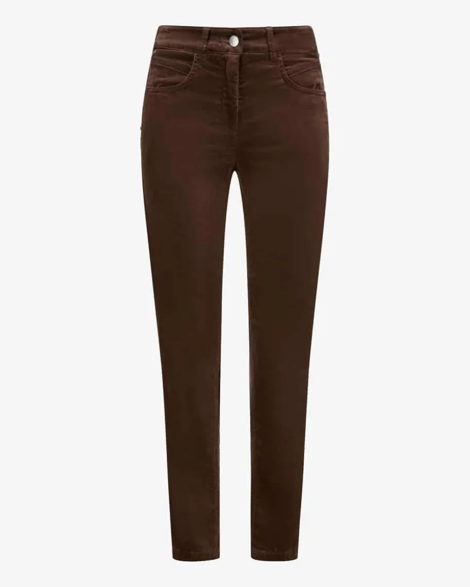 7/8-Samthose aus Baumwoll-Mix