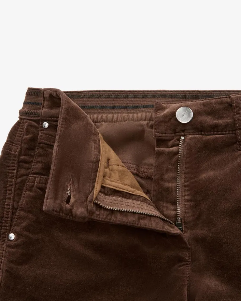 7/8-Samthose aus Baumwoll-Mix