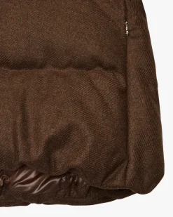 Schurwoll-Seiden-Daunenjacke