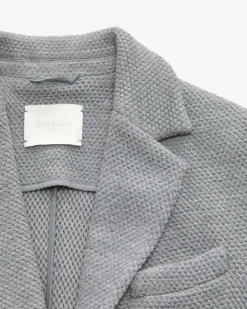 Strickblazer Slim Fit aus Schurwoll-Mix