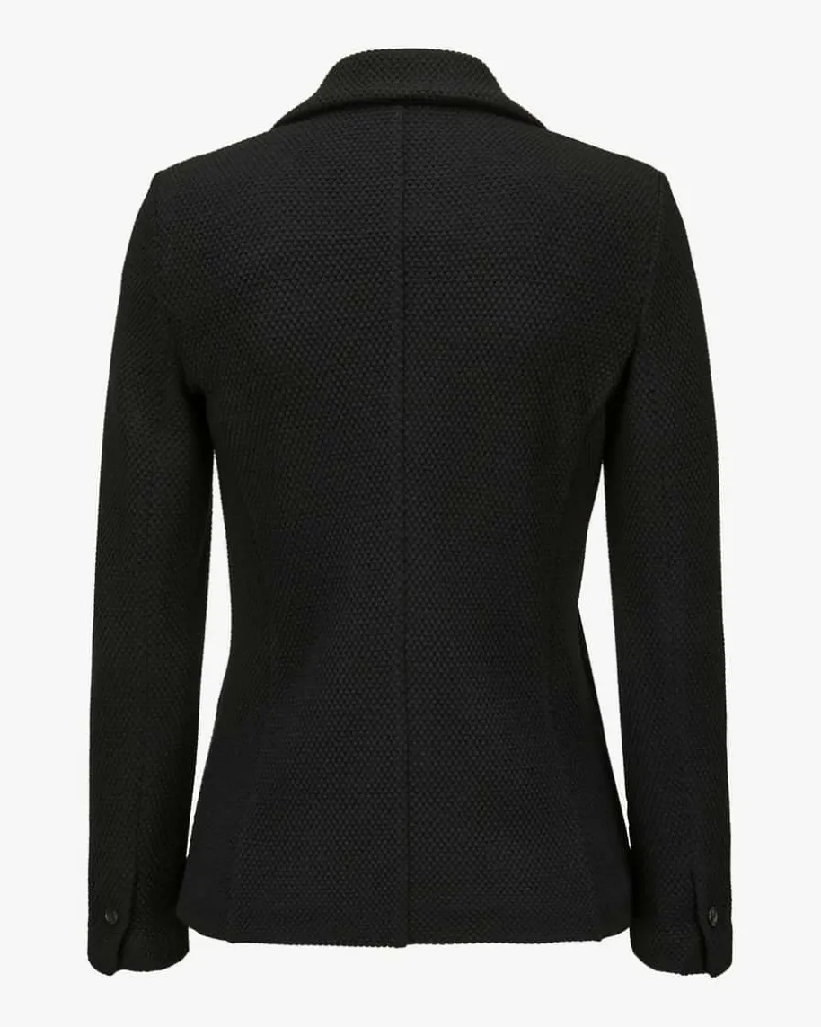 Strickblazer Slim Fit aus Schurwoll-Mix