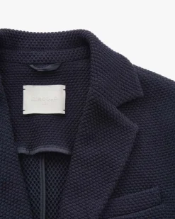 Strickblazer Slim Fit aus Schurwoll-Mix