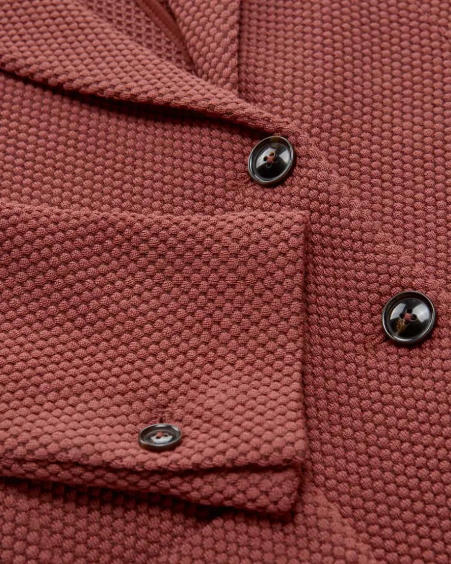 Strickblazer Slim Fit aus Schurwoll-Mix