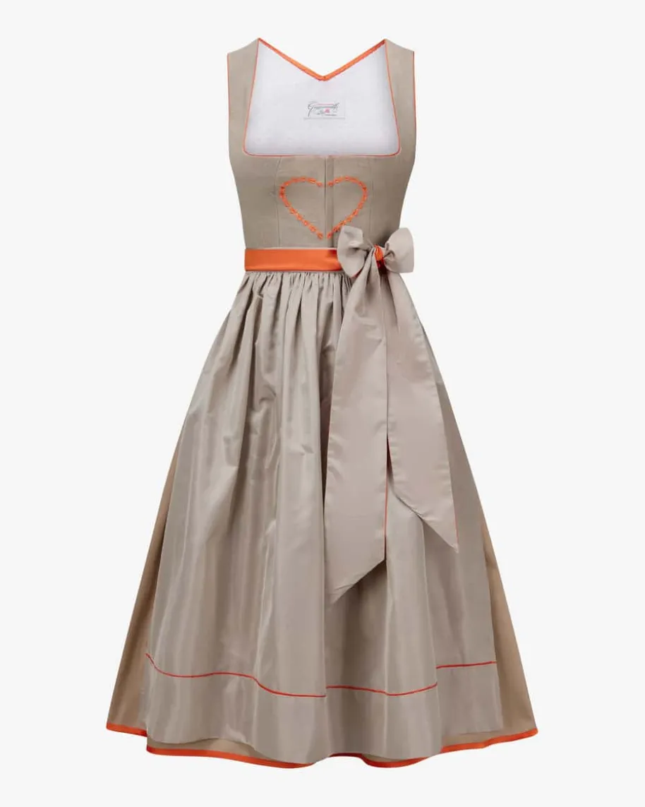 Valentina Midi-Dirndl mit Seidenschürze