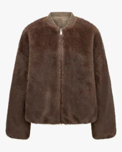 Wende-Kunstfellblouson