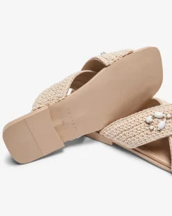 Woven Crossed Stones Pantoletten