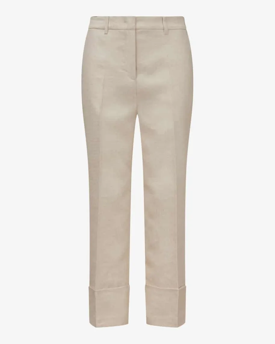 Wukari 7/8-Hose Wide Fit High Waist aus Leinen-Mix