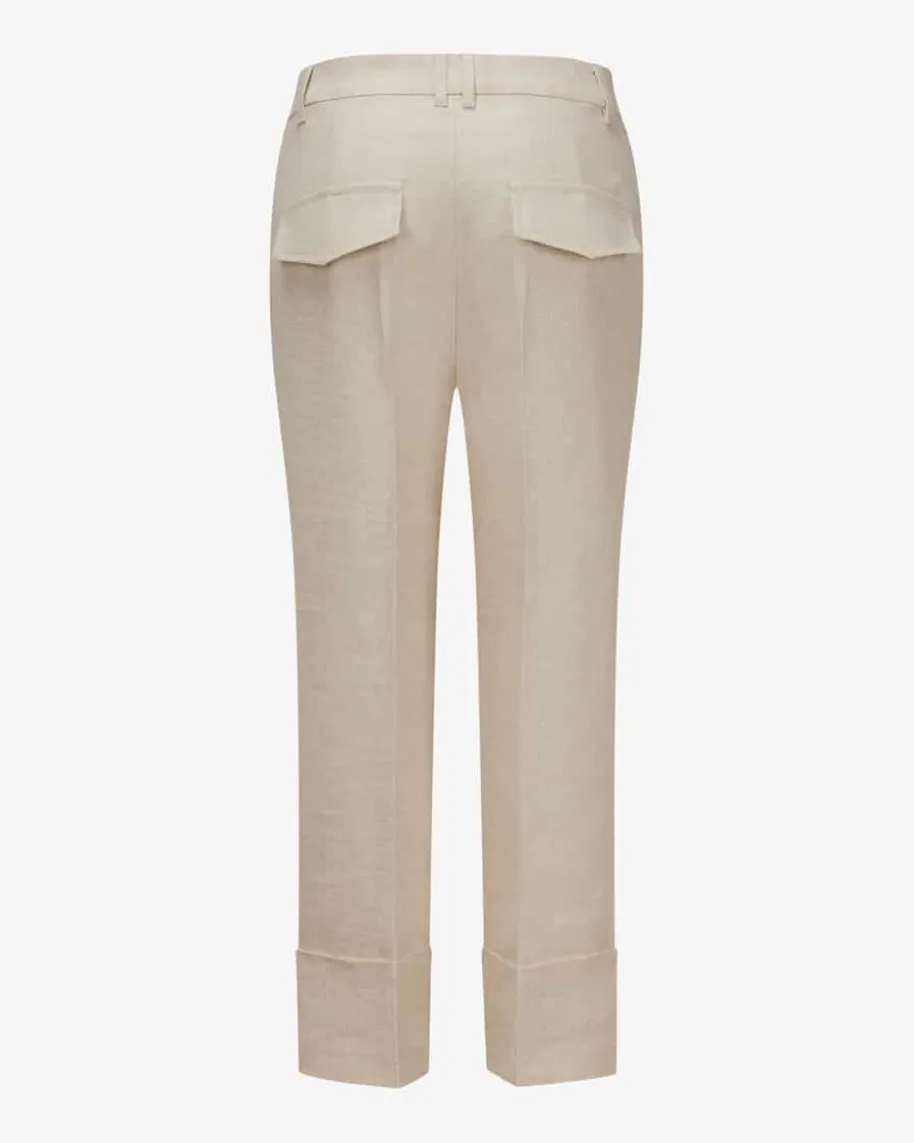 Wukari 7/8-Hose Wide Fit High Waist aus Leinen-Mix