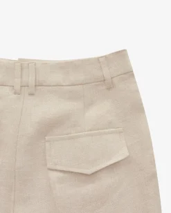 Wukari 7/8-Hose Wide Fit High Waist aus Leinen-Mix