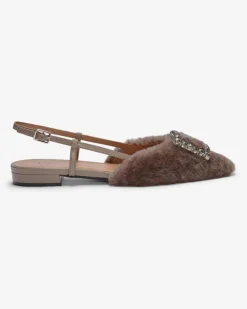 x LODENFREY Lavanda Visone Slingback-Flats